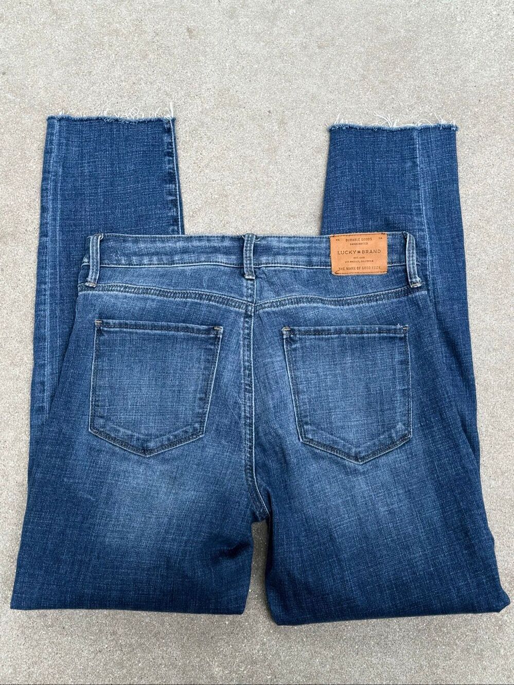 Lucky Brand Hayden Skinny Medium Wash Raw Hem Jeans Women's size 28